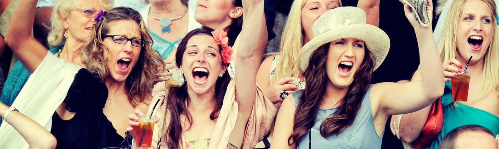 Group of ladies attending an event at Fontwell Park Racecourse.