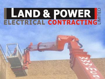 Promotional banner featuring logo for Land & Power company.